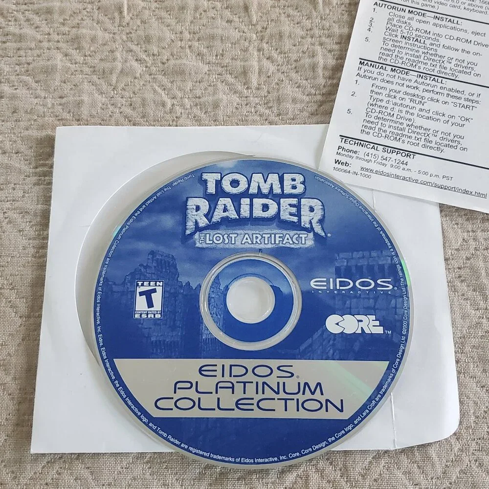 Lot Tomb Raider III 3 Croft Lost Artifact Last Revelation CD-ROM PC Video Game